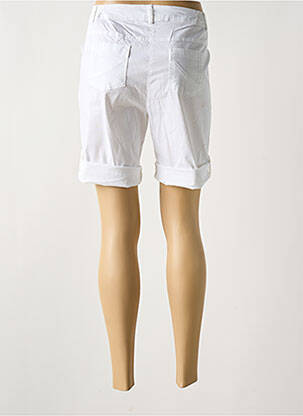 Bermuda tissage popeline taille normale blanc AGATHE & LOUISE femme