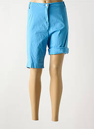 Bermuda taille élastique taille normale bleu AGATHE & LOUISE femme