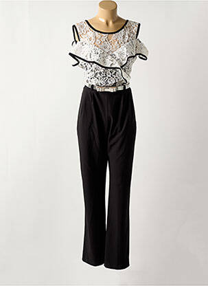 Combi-pantalon fermeture zippée au dos sans manche noir RINASCIMENTO femme