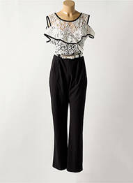 Combi-pantalon sans manche sans manche noir RINASCIMENTO femme