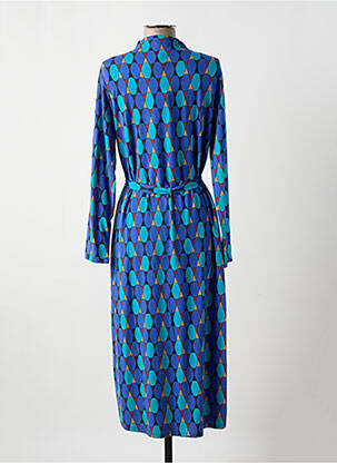 Robe longue manches longues manches longues bleu SURKANA femme