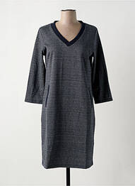 Robe mi-longue manches longues manches longues bleu ÉTYMOLOGIE femme