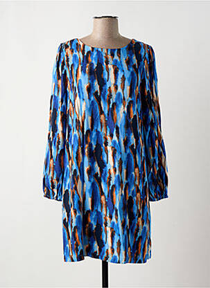 Robe courte manches longues manches longues bleu SURKANA femme
