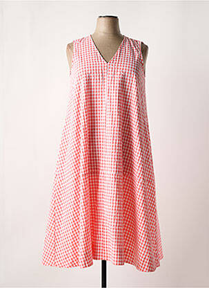 Robe mi-longue coupe évasée sans manche orange MES SOEURS ET MOI femme