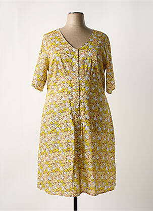 Robe mi-longue jaune AGATHE & LOUISE pour femme