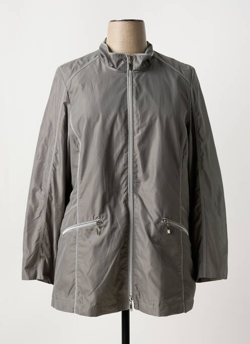 Imperméable fermeture zippée sur le devant sans capuche gris CHALOU femme