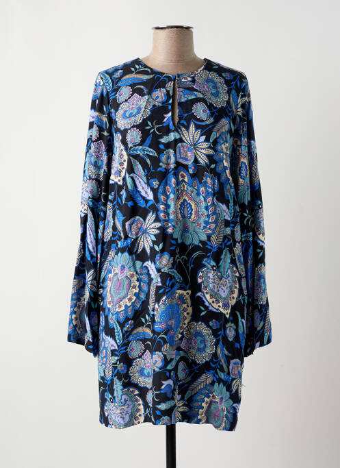 Robe courte bleu LA FEE MARABOUTEE pour femme