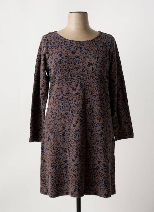 Robe mi-longue marron AGATHE & LOUISE pour femme