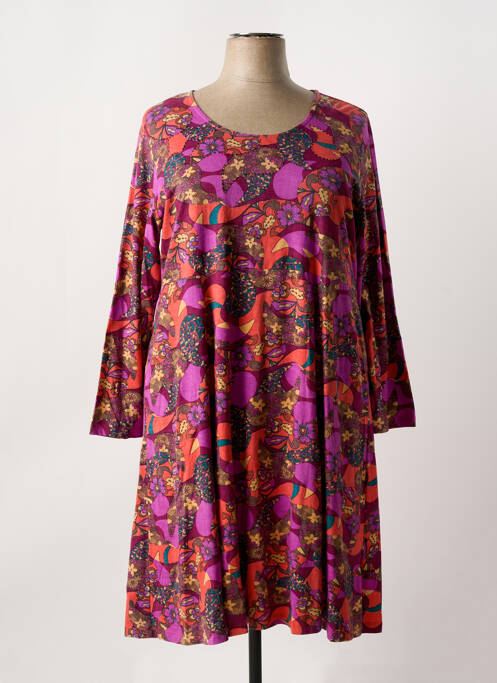 Robe mi-longue violet AGATHE & LOUISE pour femme