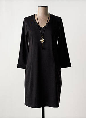 Robe courte manches longues manches longues noir CHATELET femme