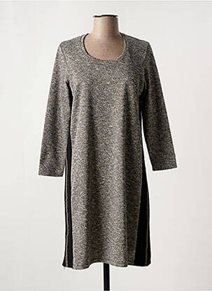Robe mi-longue manches longues manches longues gris CHATELET femme