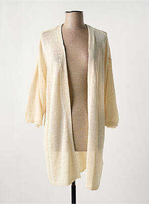 Gilet manches longues manches 3/4 beige FRANSA femme