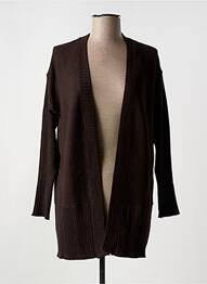Gilet manches longues stretch marron FRANSA femme