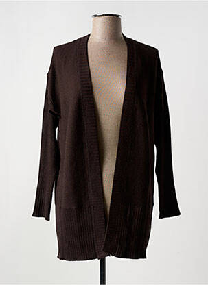 Gilet manches longues stretch marron FRANSA femme