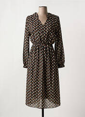 Robe mi-longue noir COULEURS DU TEMPS pour femme seconde vue
