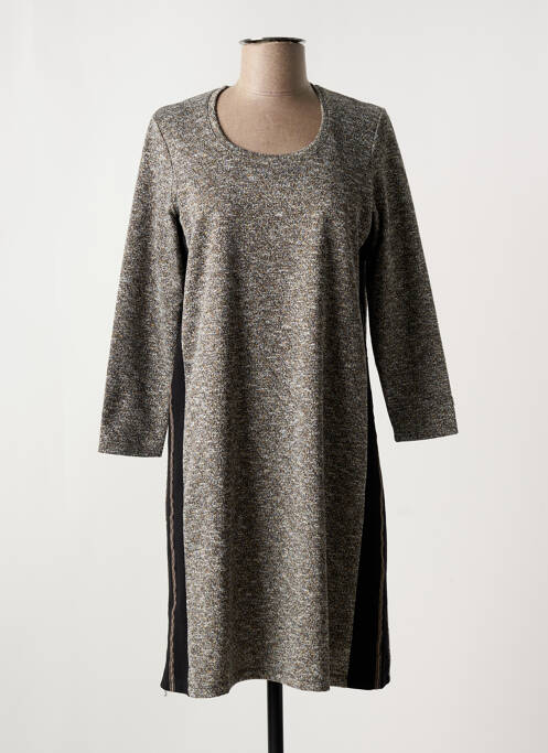 Robe mi-longue manches longues manches longues gris CHATELET femme