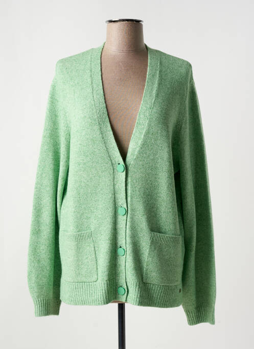 Gilet manches longues vert OLSEN pour femme