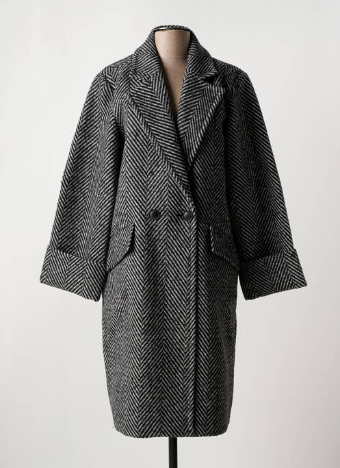 Manteau long noir FRANSA pour femme