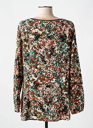 Blouse tissage popeline manches longues vert CHATELET femme