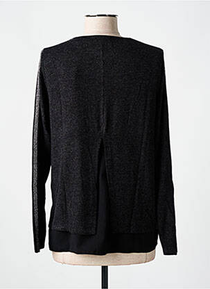 Pull tissage chiné manches longues noir CHATELET femme