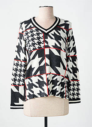 Pull coupe cintrée manches longues noir CHATELET femme