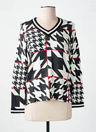Pull coupe cintrée manches longues noir CHATELET femme