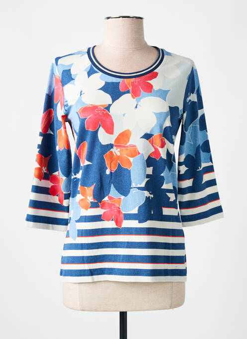 T-shirt stretch manches 3/4 bleu OLSEN femme