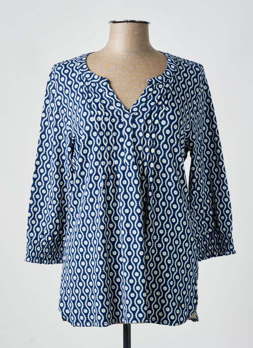 T-shirt imprimé fantaisie manches 3/4 bleu OLSEN femme