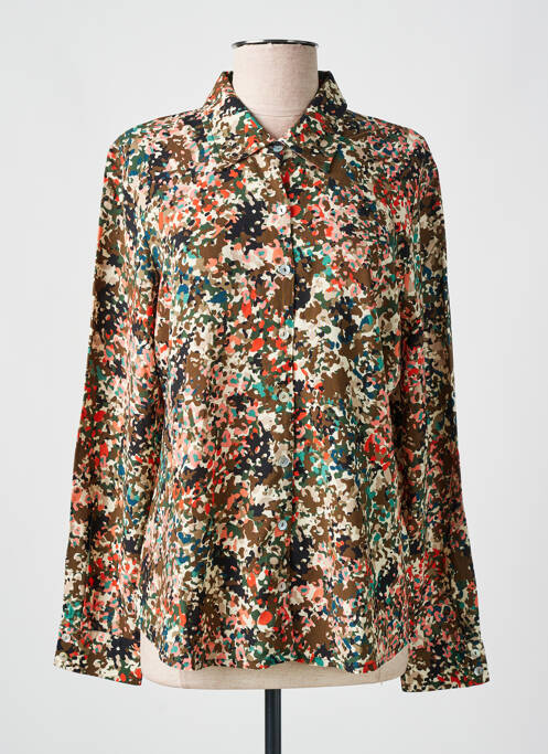 Chemisier coupe cintrée manches longues vert CHATELET femme