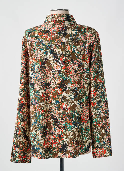 Chemisier coupe cintrée manches longues vert CHATELET femme