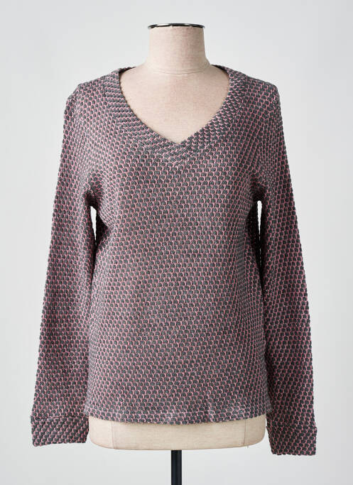 Pull coupe cintrée manches longues gris CHATELET femme