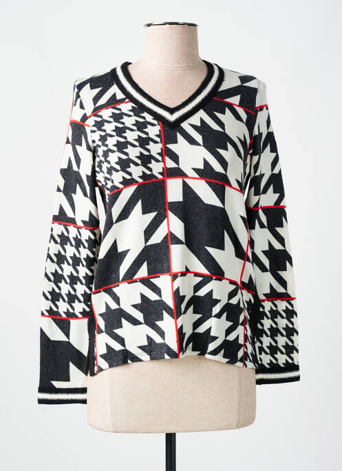 Pull coupe cintrée manches longues noir CHATELET femme