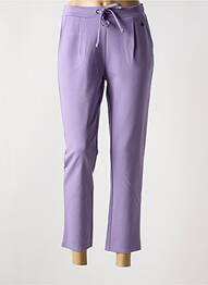 Pantalon 7/8 stretch taille normale violet FRANSA femme