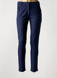 Pantalon slim tissage popeline taille normale bleu LE PETIT BAIGNEUR femme