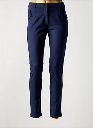 Pantalon slim tissage popeline taille normale bleu LE PETIT BAIGNEUR femme