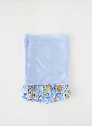 Col / tour de cou tissage popeline bleu MALFROY femme