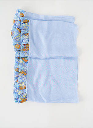 Col / tour de cou tissage popeline bleu MALFROY femme