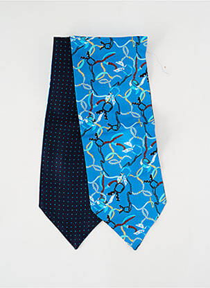 Foulard effet matière satinée bleu MALFROY femme