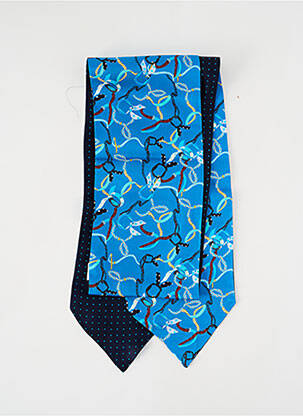 Foulard effet matière satinée bleu MALFROY femme