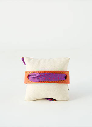 Bracelet matériaux cuir orange MALFROY femme