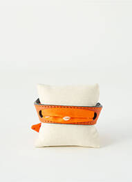 Bracelet matériaux cuir orange MALFROY femme