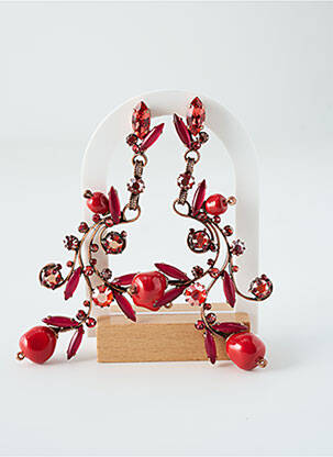 Boucles d’oreilles rouge KONPLOTT pour femme