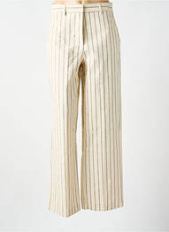 Pantalon droit poches beige SELECTED femme
