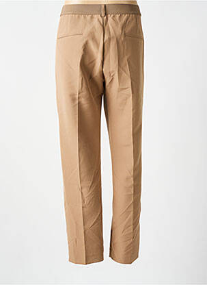 Pantalon chino tissage popeline taille normale marron SIGNE NATURE femme