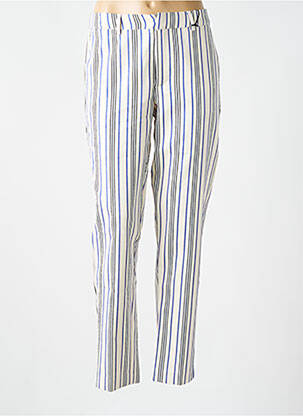 Pantalon chino fermeture zippée sous rabat avec crochet taille normale beige SCOTCH & SODA femme
