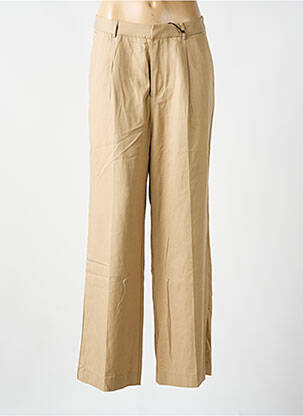 Pantalon large tissage popeline taille normale beige SCOTCH & SODA femme
