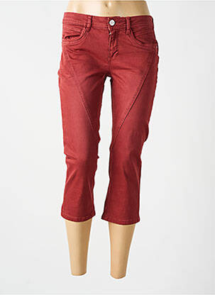 Pantacourt stretch taille basse rouge STREET ONE femme