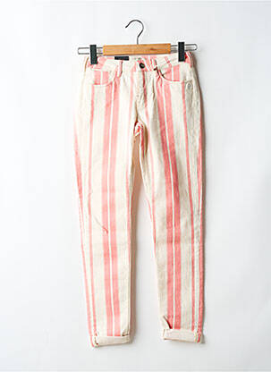 Pantalon 7/8 stretch taille basse rose SCOTCH & SODA femme