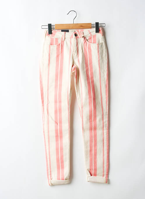 Pantalon 7/8 stretch taille basse rose SCOTCH & SODA femme