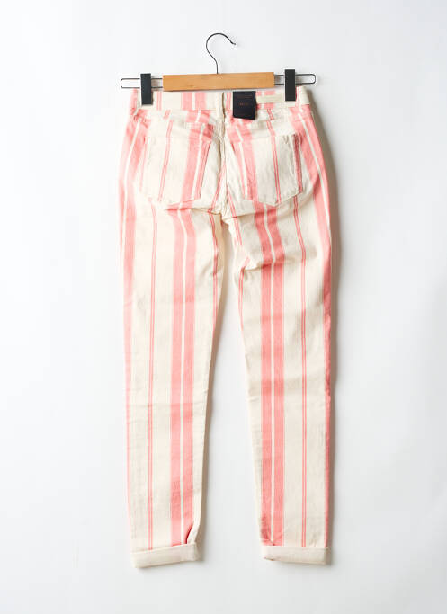 Pantalon 7/8 stretch taille basse rose SCOTCH & SODA femme
